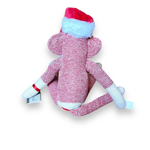 Santa Sock Monkey Stuffed Animal Toy Ozark Mountain Kids USA NOS Folk Art - Picture 4 of 11